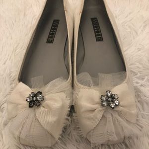 White Vera Wang Ivory Wedding Flats